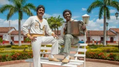 En la foto: Imagen generada con IA estatua Binomio de Oro
